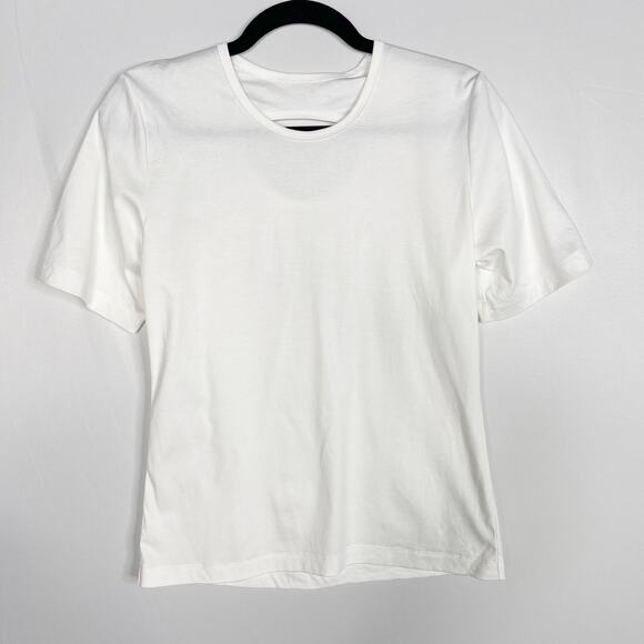 Dion Lee Womens Small 4 White Holster Back Cut Out Tee Crew Neck Short Sleeve